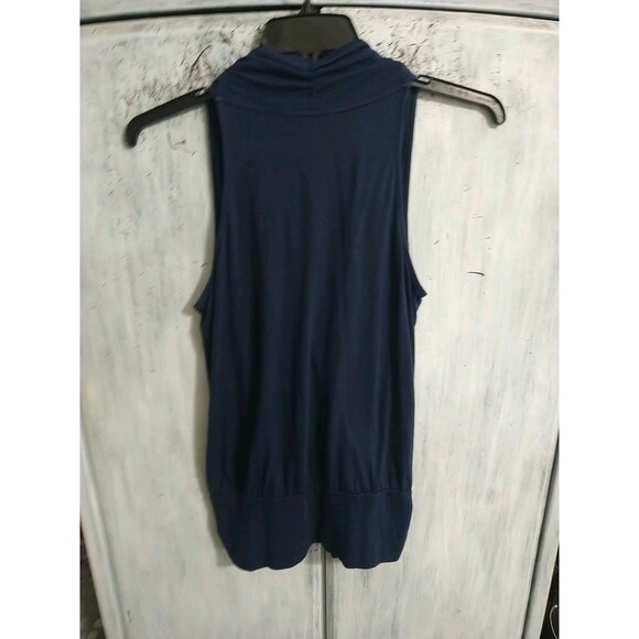 Lilly Pulitzer V-neck Sleeveless Blouse Navy Blue Sm Boho Cottagecore Feminine - Picture 6 of 9